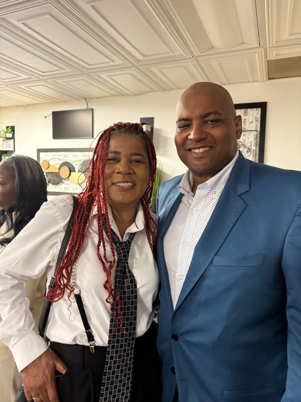 Cedric with community supporter