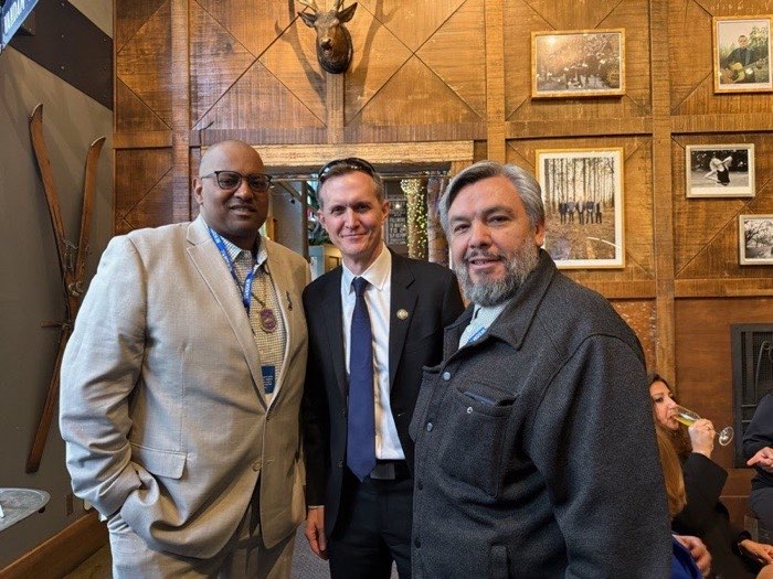 Cedric with convention supporters